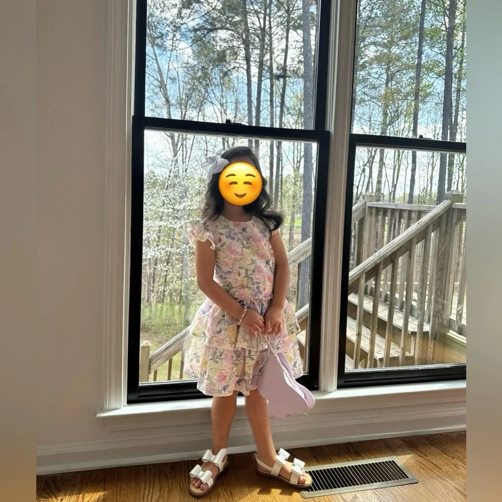Rare Editions Girls Dress Size 5 Floral Party Lace Like New - Picture 4 of 4